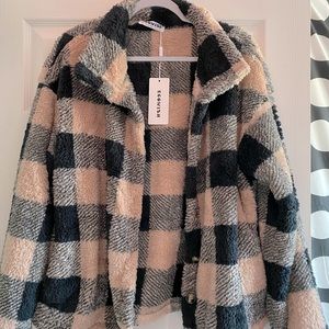 Sherpa Plaid Jacket